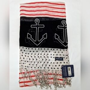 Sperry Top - Sider Scarf Nautical Anchor NWTSider AnchorNauticalSider Anch